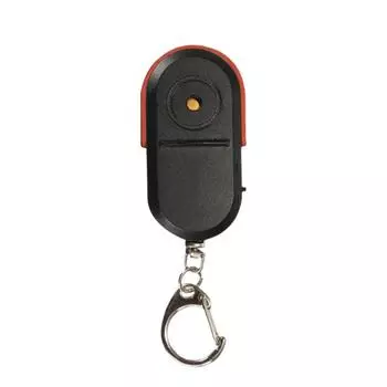 Устройство для поиска ключей от потери с активацией свистком и светодиодными фонарями. Простое в использовании устройство для поиска ключей на батарейках. красный