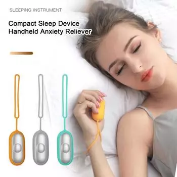 Устройство для помощи во сне, инструмент для облегчения тревоги, компактный размер, портативный перезаряжаемый инструмент для облегчения тревоги, депрессии, умный инструмент для сна серый