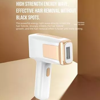 Устройство для постоянной эпиляции IPL с сапфировой системой охлаждения. Безболезненное средство для удаления волос в домашних условиях. UK Plug белый