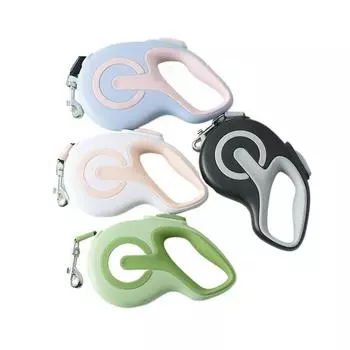 Устройство для поводка домашних животных, светоотражающая веревка с резиновым покрытием, ручная удерживающая веревка для собак, автоматическая усадка, артефакт для выгула собак S жёлтый