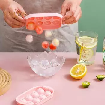 Устройство для приготовления кубиков льда с антипригарным покрытием для приготовления льда, выпускное отверстие для воды, прочный 8 сеток, кухонный бар, лоток для кубиков льда, форма для кухонных принадлежностей зелёный