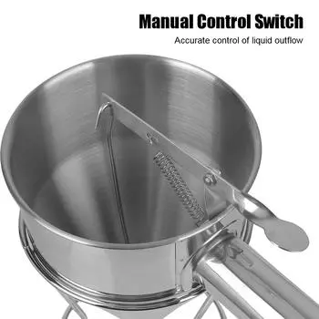 Устройство для приготовления теста для кексов и блинов, дозирующая воронка для шоколадного соуса и крема, воронка из нержавеющей стали, инструменты для шариков осьминога, воронка-дозатор со стойкой серебряный