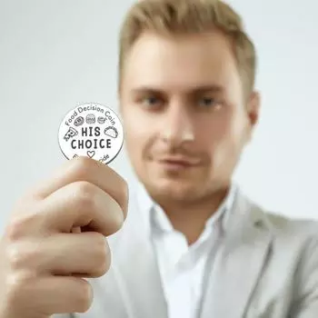 Устройство для принятия решений о еде, флип-монета, двухсторонняя, с прозрачным принтом, милый сюрприз на день Святого Валентина, забавное устройство для принятия решения о еде, флип-решатель