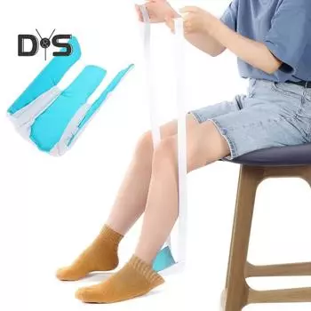 Устройство для продевания носков для пожилых людей, махровый вспомогательный инструмент для носков, простая продевающая нить, не сгибающаяся, надежное устройство для продевания носков королевский синий