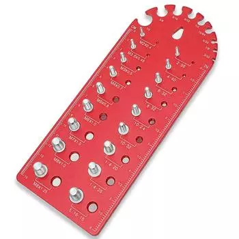 Устройство для проверки резьбы гаек и болтов, алюминиевый сплав, точный метрический размер болта и калибр резьбы