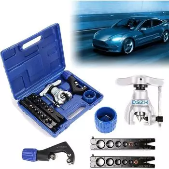 Устройство для развальцовки 45 градусов, двойной и простой набор тормозных трубок с гибочными плоскогубцами, набор инструментов для развальцовки, гибочные плоскогубцы для трубок кондиционера 26.5*21*6.5cm синий