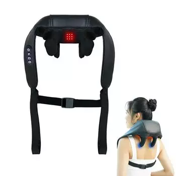 Устройство для релаксации шеи, новинка 2024 г. Функция постоянной температуры Беспроводной USB-перезаряжаемый 2 режима 3 уровня Регулируемая интенсивность Тихий чёрный