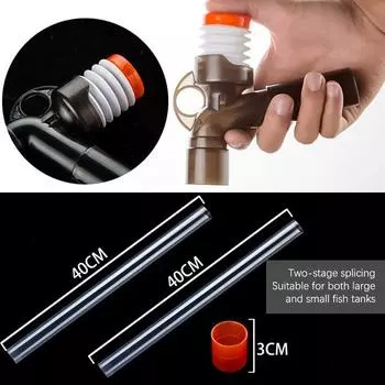 Устройство для смены воды в аквариуме, ручное всасывающее устройство, чистая труба для быстрой замены воды, мытья песка, поглощения фекалий, сгребания песка