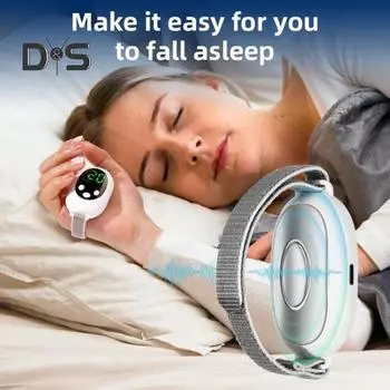 Устройство для сна, средство от бессонницы, помощник при тревоге, портативное устройство для сна, портативный низкочастотный импульс микротоковой машины для сна для домашнего офиса белый