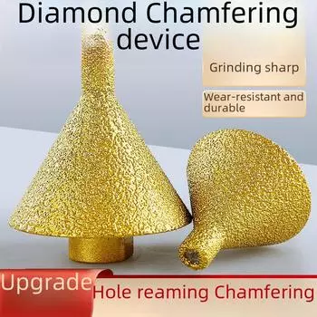 Устройство для снятия фаски с алмазным сверлом с новой конической шлифовальной головкой для сверления плитки, мрамора, кварца и камня. Сверло для угловой шлифовальной машины с расширением. M10, 38mm, conventional chamfering tool