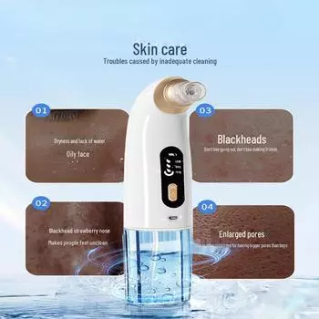 Устройство для удаления черных точек на лице: Электрический очиститель пор и инструмент для укрепления кожи Upgraded version, 3 suction heads