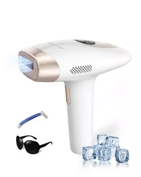 Устройство для удаления волос PLUZZ IPL light, совместимое с домашним салонным удалением волос с охлаждением волос, красивые прыщи [Ice School] VIO, устройство, функция, белый