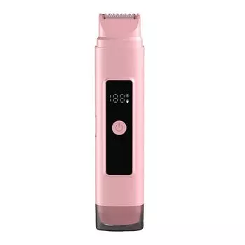 Устройство для удаления волос с двумя головками, Устройство для удаления волос в интимной зоне, Интегрированное устройство для удаления волос с цифровым дисплеем One Size розовый