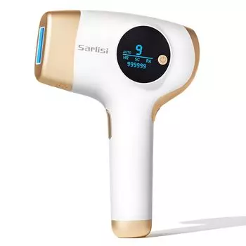 Устройство для удаления волос Sarlisi IPL, совместимое с домашним использованием, для безболезненного удаления волос на бороде, более 9 автоматических непрерывных