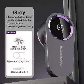 Устройство для удаления ворса для одежды, светодиодное цифровое электрическое устройство для удаления пуха, USB перезаряжаемая пушистая тканевая бритва, свитер, дропшиппинг белый
