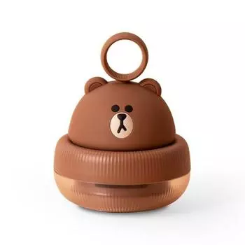 Устройство для удаления ворса с беспроводной зарядкой Line Friends, 6 лезвий, КОРИЧНЕВЫЙ