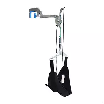 Устройство для вытяжения шейного отдела позвоночника. Физические упражнения над гамаком с носилками для шеи и шеи.