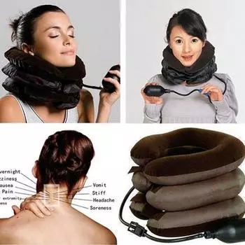 Устройство для вытяжения шейного отдела шеи, головная боль, боль в плечах, расслабляющий бандаж, поддерживающая подушка синий