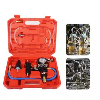 Устройство для замены водяного антифриза с адаптером Набор инструментов для заправки охлаждающей жидкости Автомобильный радиатор Система охлаждающей жидкости Вакуумная продувка Диагностические инструменты Автомобильная выхлопная система красный