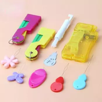 Устройство для заправки нити в иглу для пожилых людей, артефакт для заправки нити в иглу, бытовой инструмент для быстрой автоматической заправки нити в иглу, универсальное устройство распознавания иглы большим пальцем