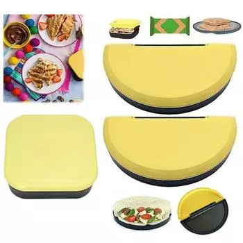 Устройство для завивки тостов Устройство для обертывания без бисфенола-А Легко чистится Можно использовать в духовке Щипцы для тостов Машина для двусторонней запечатывания в микроволновой печи для буррито Кебаб Пирожки Панини Round