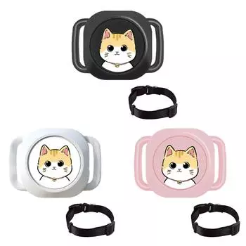 Устройство GPS-отслеживания с поддержкой Bluetooth, глобальное отслеживание местоположения в реальном времени для собак, кошек, детей, домашних животных, брелок, кошелек, багаж чёрный