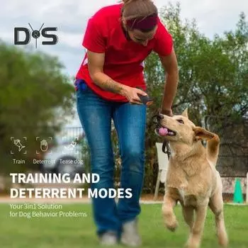 Устройство против лая собак Ультразвуковая защита от лая со светодиодным фонариком 3 режима Пособие по борьбе с лаем Портативное устройство для отпугивания лая собак чёрный