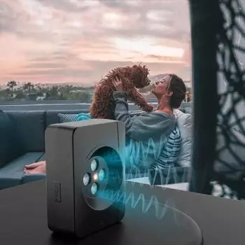 Устройство против лая Ультразвуковой отпугиватель собак Устройства для остановки лая собак Уличный отпугиватель лая Глушитель Широкий диапазон Дружелюбный к соседям Гуманизированный чёрный