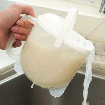 Устройство Сито Кухня Приготовление Кухонные Инструменты Рис Устройство Мытье Риса Сито Чистка Машина Для Мойки Риса белый