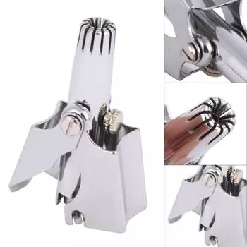 Устройство Vibrissa для ручной мойки, механический триммер для волос в носу, средство для бритья и удаления волос серебряный