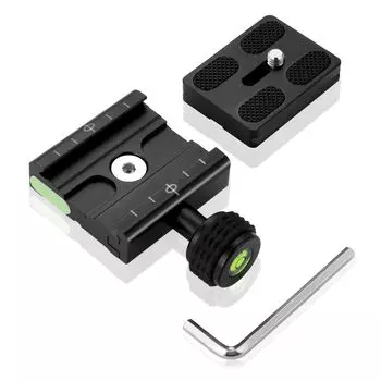 UTEBIT 50mm Quick Release Clamp Quick Release Plate Set Compatible with Standard Thread Compatible Plate with 3 Levels Plate Compatible with Head