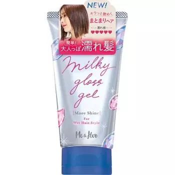 Utena Me and Her Молочный гель-блеск More Shine 100 г Другие гели для волос Средства для укладки Нанесите необходимое количество на ладонь и распределите по волосам для придания им блеска.