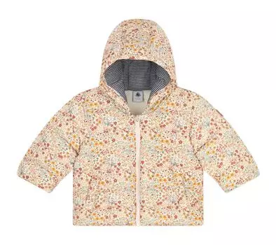 Утепленная куртка A0B3Y молочного цвета 36 месяцев 95 см [Petit Bateau] Белый/Мульти