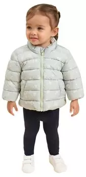 Утепленная куртка A0B44 Light Color 36 месяцев 95 см [Petit Bateau] Зеленый/Мульти