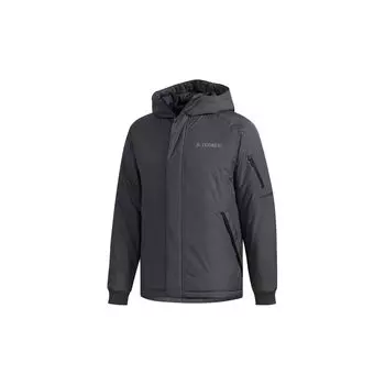 Утепленная куртка Adidas Xplr с капюшоном и логотипом Мужская верхняя одежда Carbon Black FJ9252 XL