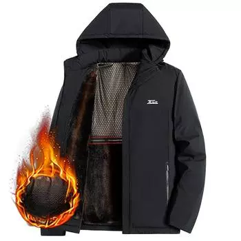 Утепленная куртка из графена для мужчин среднего и пожилого возраста, утолщенная куртка из стеганого материала M