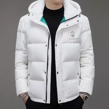 Утепленная куртка-пуховик с капюшоном, деловая повседневная теплая куртка-пуховик M