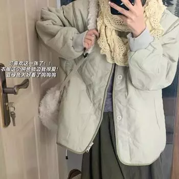 Утепленная куртка женская зимняя новая утепленная куртка женская 2024 маленькая зимняя одежда Японская утепленная куртка S [recommended 80-50 kg]