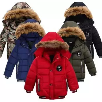 Утепленная парка Kinder Jungen Winterjacke Dicker Mantel Stepp Mantel Stepp Kapuze M чёрный