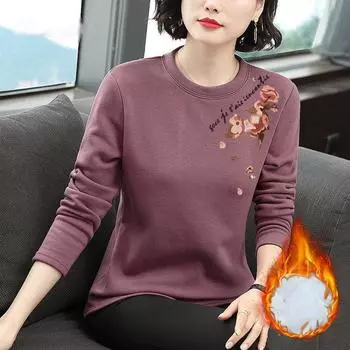 Утепленная рубашка с подкладкой, женская, осенне-зимняя, тонкая, теплая, с длинными рукавами, большого размера M синий