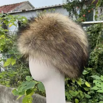 Утепленная шляпа с плоским верхом из меха на осень и зиму, теплая меховая шапка-купол из ретро-кепки, аксессуары для отдыха на природе на осень и зиму