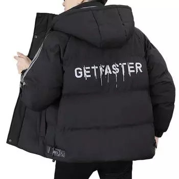 Утепленная теплая хлопковая куртка, мужская повседневная куртка с воротником-стойкой, хлопковая куртка, зимнее пальто с капюшоном M