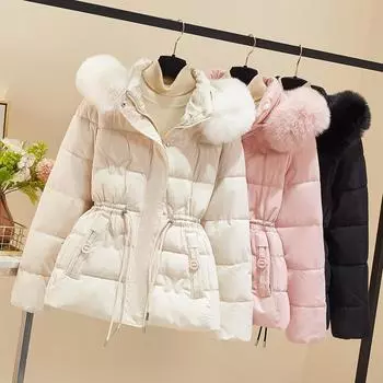 Утепленная женская зимняя куртка 2024 года с утеплителем, маленькая, с утолщенной талией, куртка Parker L [80-52.5 kg]