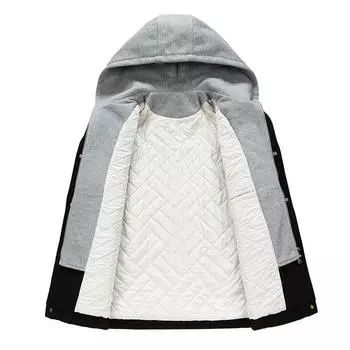 Утепленная зимняя модная утолщенная куртка мужская теплая утепленная мужская куртка M