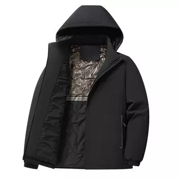 Утепленная зимняя мужская штурмовая куртка с капюшоном и графеновой хлопковой подкладкой и ветрозащитной курткой из хлопка 7XL