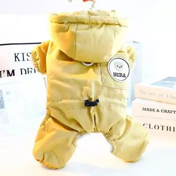 Утепленное пальто с хлопковой подкладкой для четвероногих собак на осень и зиму. Новейшая одежда для домашних животных. Комбинезоны для домашних собак. S