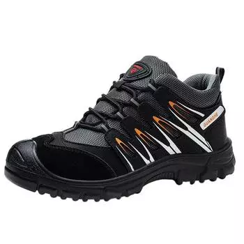 Утепленные черные рабочие ботинки, ударопрочные и устойчивые к проколам, легкие пластиковые стальные носы, износостойкие и устойчивые к грязи рабочие ботинки 37