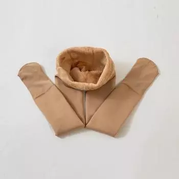 Утепленные детские колготки с добавлением бархата Зимние телесного цвета Высокая эластичность Не скатывающиеся Белые носки для танцев Height(100-120cm)