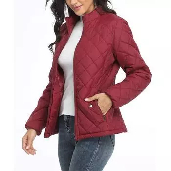 Утепленные куртки женские классические ретро куртки пальто карманы на молнии повседневная верхняя одежда XXS кофейный