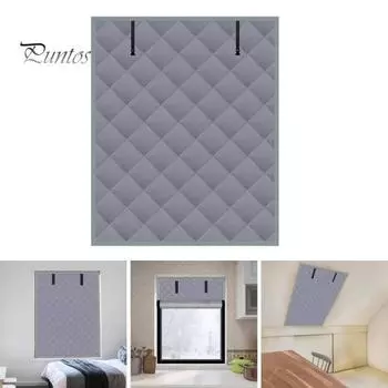 Утепленные оконные покрытия, 3-слойная конструкция, ткань Оксфорд высокой плотности, рулонные ремни, комплект зимних теплоизоляционных штор S